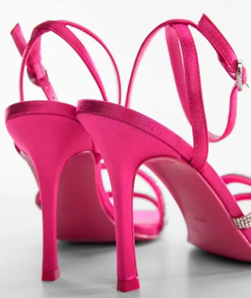 Diamond Womens High Heels Elegant Sandals Womens Thin High Heels Party Shoes Womens Fashion High Heel Sandals Black 35-41 240612