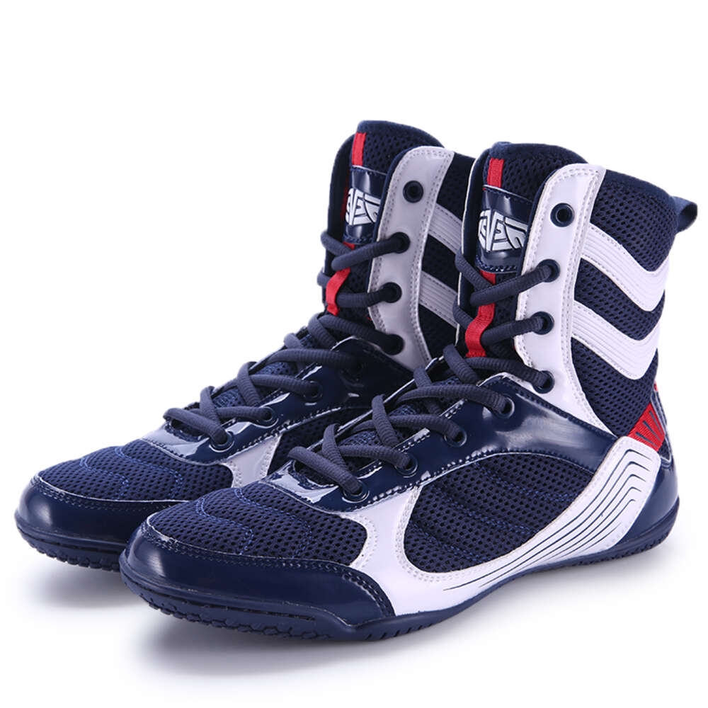 New High Quality Leather Men's Professional Boxing and Wrestling Shoes