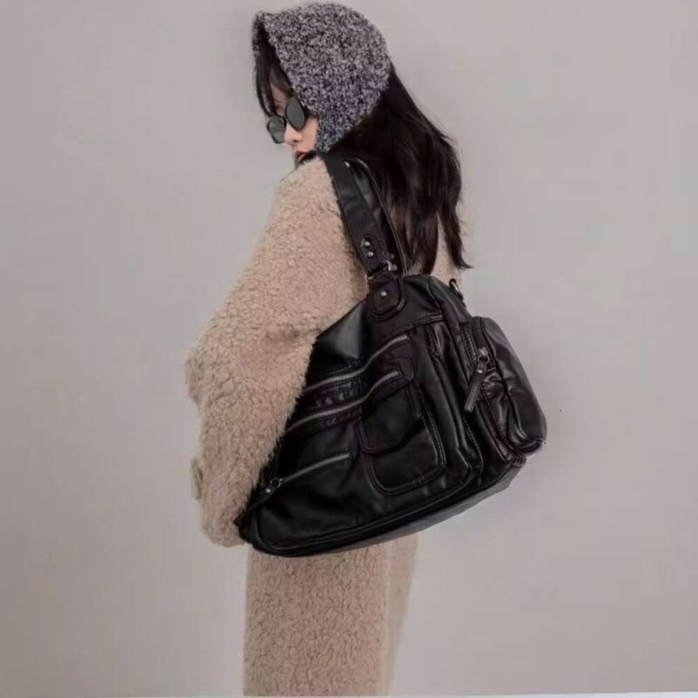 Punk HAEX Women Tote 2024 Trend Large Capacity Crossbody Shoulder Bags Moto Style Multi Pockets Commute Bolso Mujer 7c14c