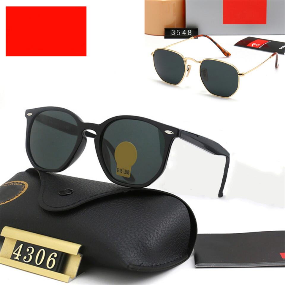 01 2023 Designer Hexagonal Sunglasses Brand 4306 3548 Eyewear Men Women Fashion Classic Polaroid Metal Frame Glass Flat Lenses Sunnies 123424