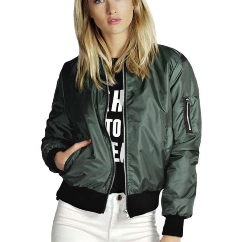 Womens Jackets Spring Autumn Women Thin Jackets Tops MA1 Basic Bomber Jacket Long Sleeve Coat Casual Stand Collar Slim Fit Outerwear 220901