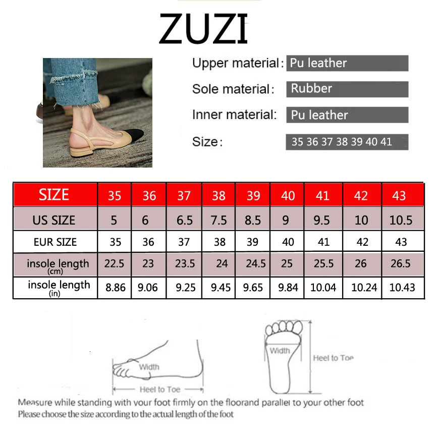 ZUZI Women Sandals Leather Small Fragrant Pumps Female Retro Pointed Toe Hollow Thick Heel Baotou High-heeled Shoes 240619