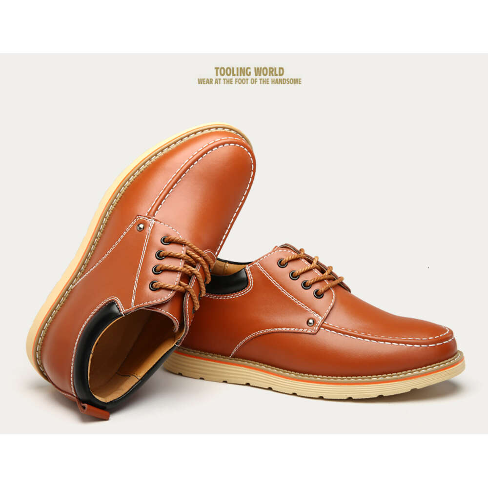 Taihao 7299 genuine leather with a height increase of 6cm inside men's shoes 37-44