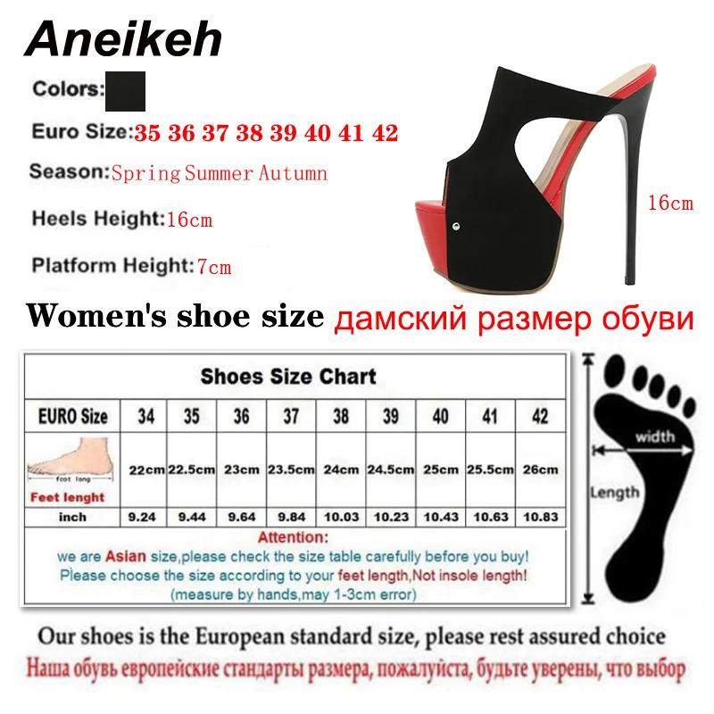 Aneikeh Sexy Platform Mixed Colors Super High Heel Sandals Womens Summer Ladies Nightclub Party Fashion Wedding Shoes Mules 240614