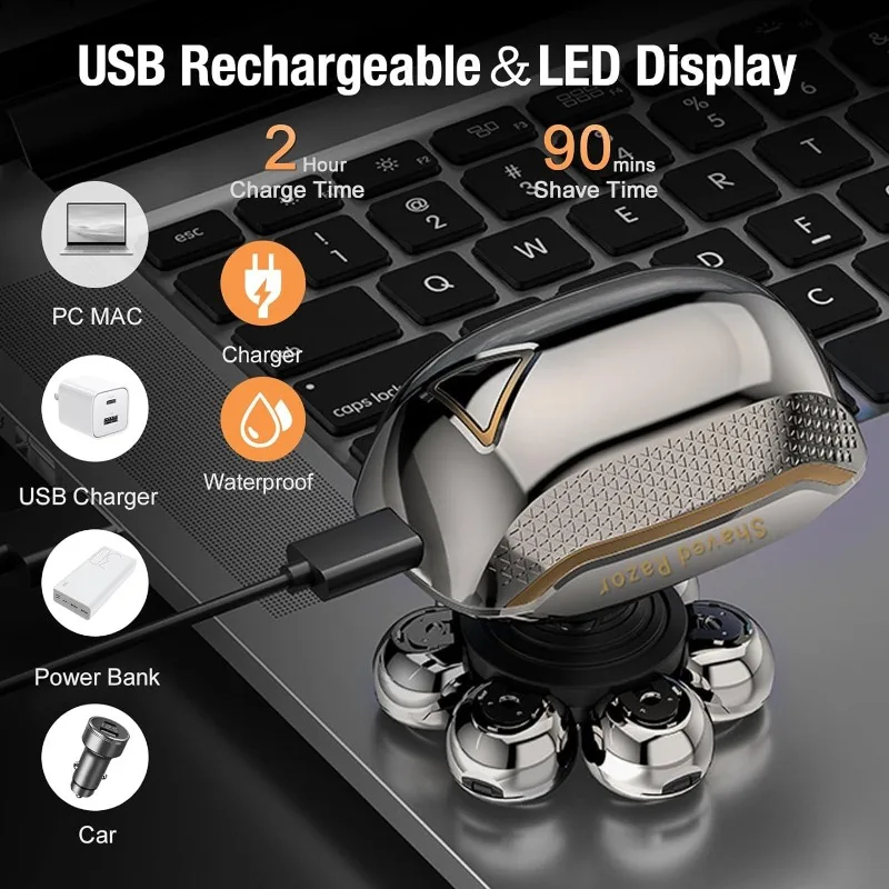 7d head shavers for men 5 in 1 electric mens head shaver for bald men wet dry waterproof bald head shaver electric shavers men