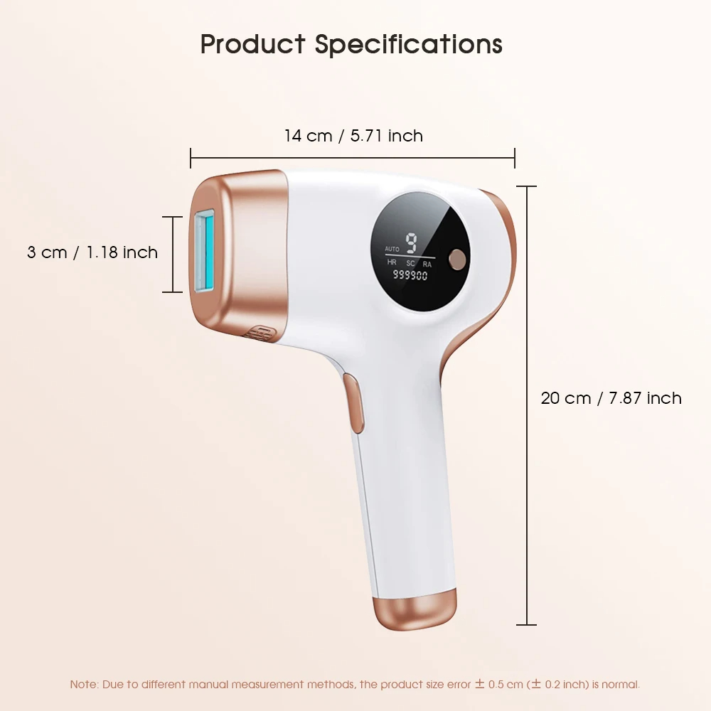 999,900 Flashes Laser Hair Removal 9 Levels Epilator LCD Display HR/SC/RA Mode Electric Shaver Remover For Women Body Bikini