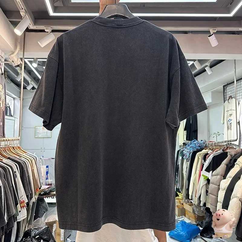 Men's T-Shirts New Oversize Washed Martine Rose Round Neck T Shirt Men Women T-shirt Top Tees J240611