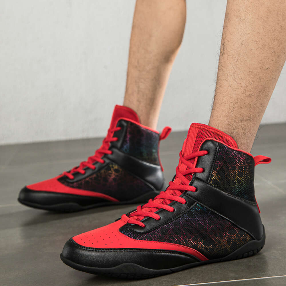factory manufacturers custom OEM make your own mid ankle professional boots boxing shoes