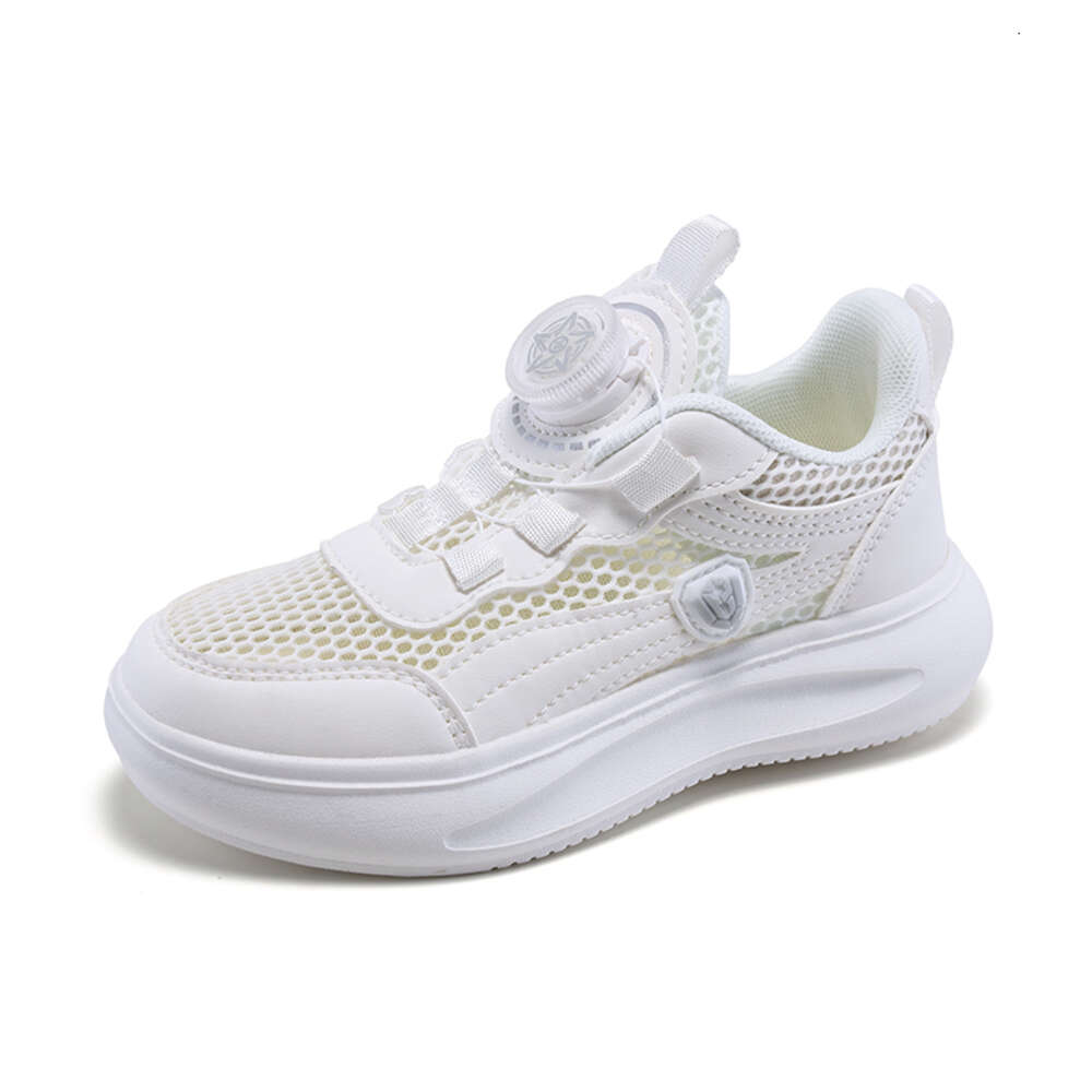 High-quality single mesh swivel buckle sneakers children girls boys stylish sports shoes for kids