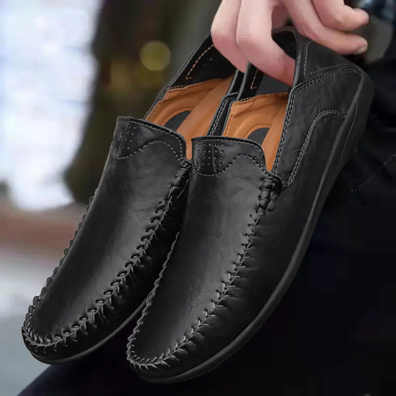 Leather mens casual shoes at special prices Spring and Summer mens casual flat shoes Business pedals High end mens casual flat shoes 240612