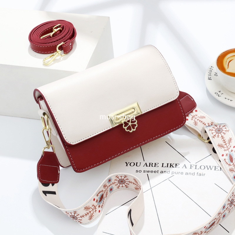 High quality women's designer high-end trendy small bag fresh and retro fashionable contrasting colors practical and multifunctional small square