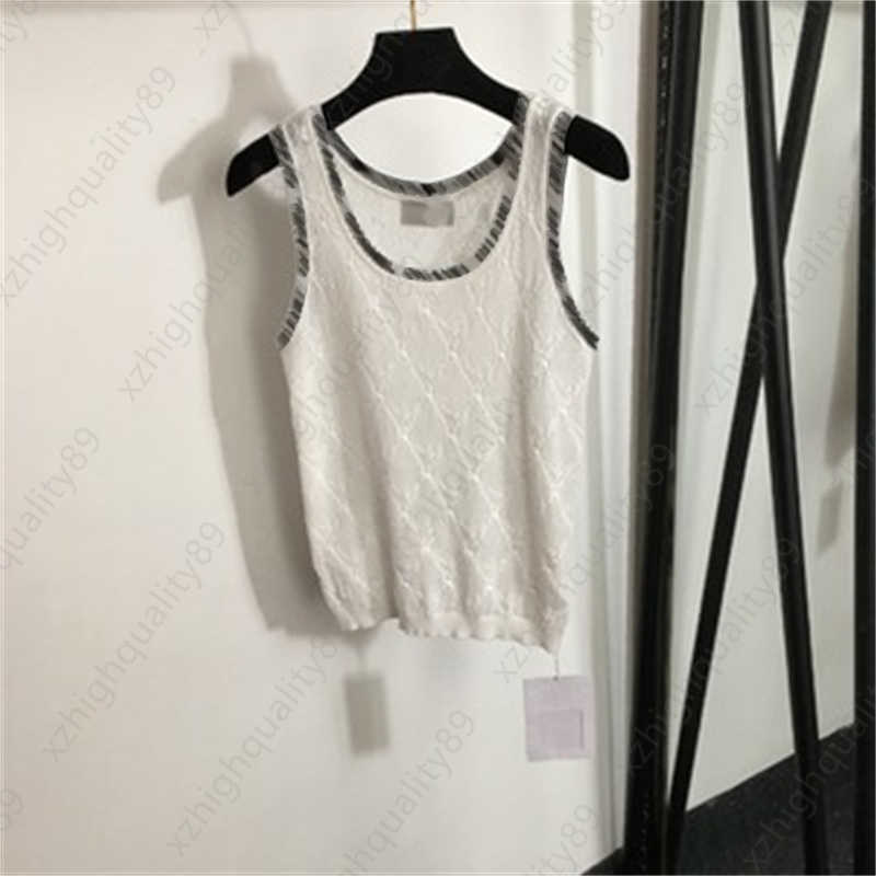 Sexy Camis Vest Designer Tops Women Tank Top Classic Letter Hollow Print Slim And Thin Sleeveless Knitted Crop Top Womens Clothing