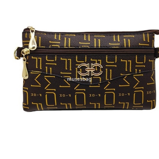 Designer Women's High end Elegant New Trendy Fashionable Diagonal Straddle Bag Middle aged Retro Multi functional Use Mom to Buy Vegetables Zero 
