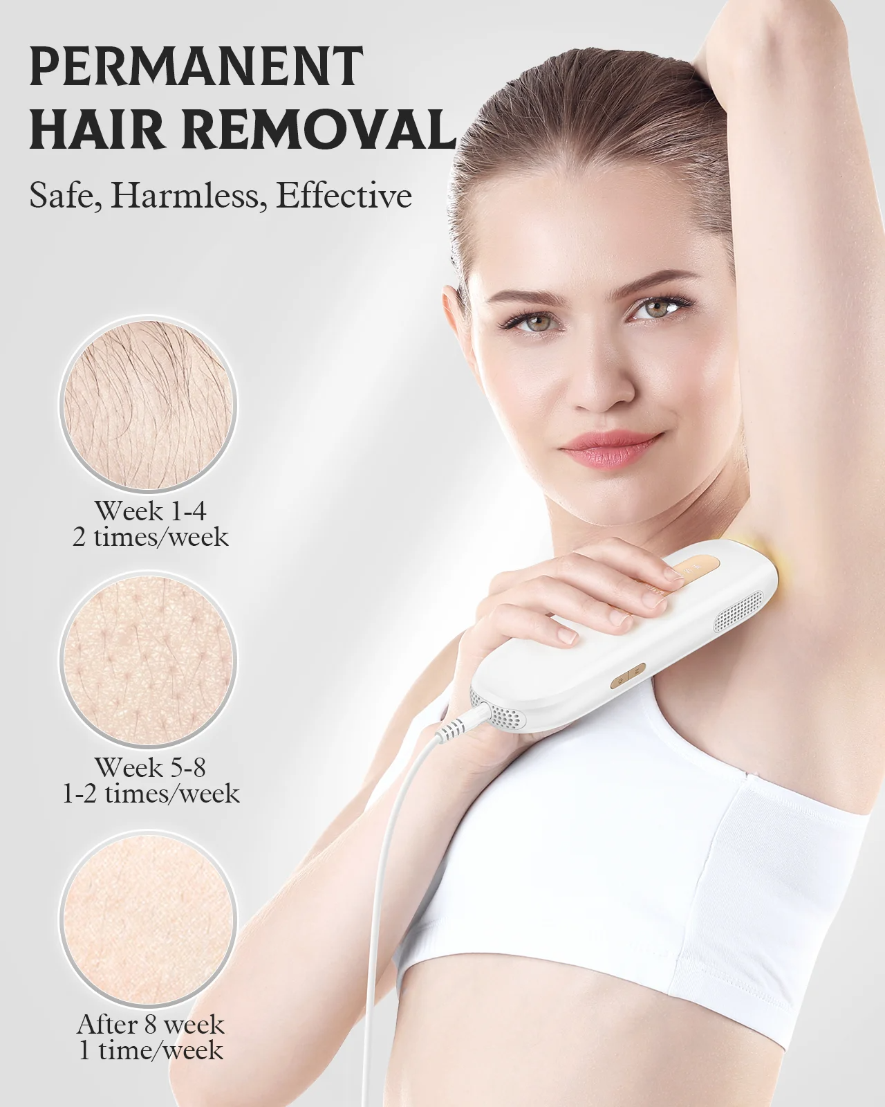 Hair Removal 999900 Flashes LCD Display Painless Electric Epilator Body Legs Armpit Facial Bikins Whole Body Use Men Women