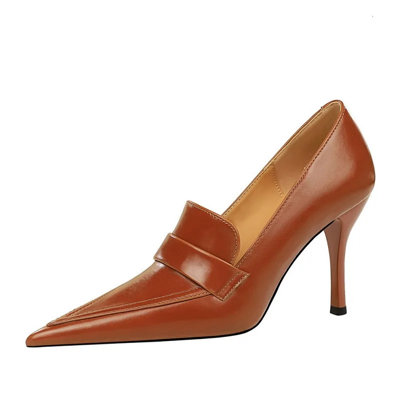 BIGTREE 2024 Spring/Summer Fashion Compact Pump Womens Thin High Heel Pointed Party Shoes Zapatos De Mujer 240612