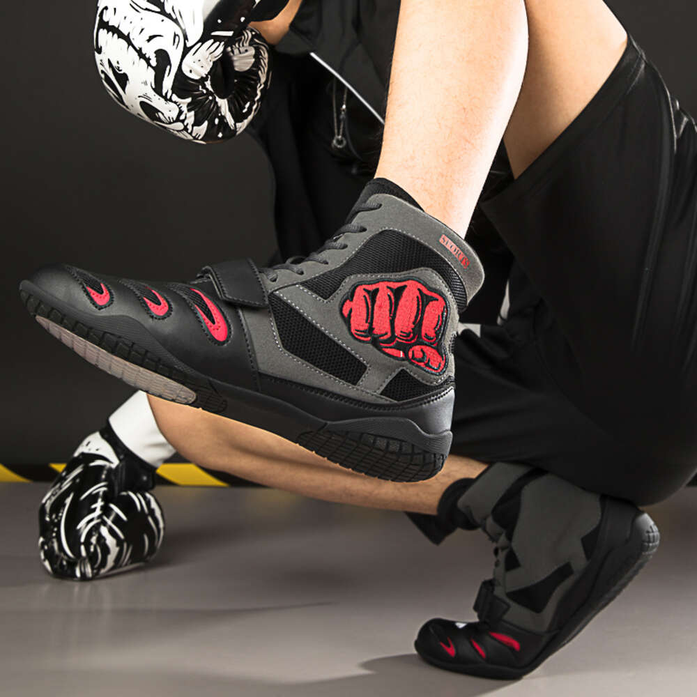New Style Wholesale Custom manufacturer professional indoor sports High Top Wrestling boxing shoes