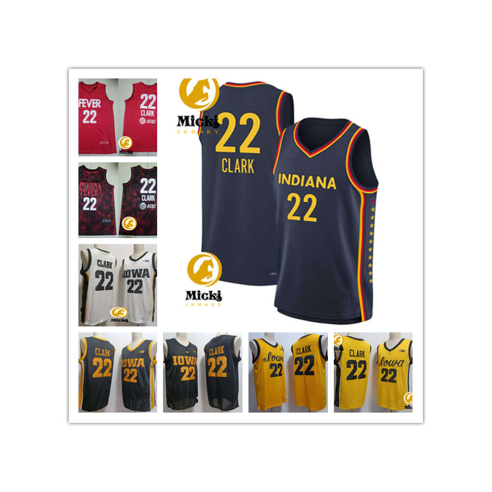 Mens #22 Caitlin Clark Iowa Hawkeyes Jerseys Stitched Womens Youth #22 Caitlin Clark Indiana Fever Jersey S-3XL