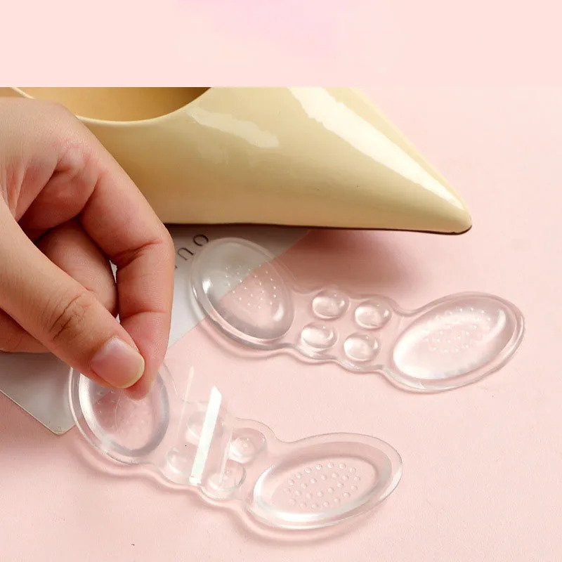 Womens high footrest transparent footrest adjustable size adhesive footrest inner lining grip protection sticker pain relieving foot care 240612