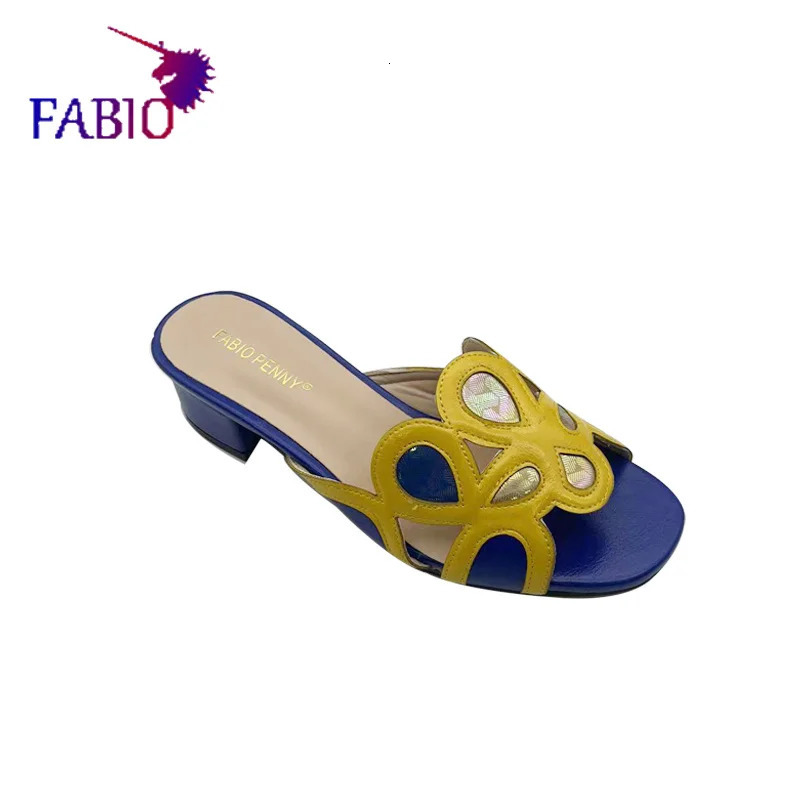 African mothers fashion exit teachers patchwork multi-color womens slider Nigerian womens slider 240612