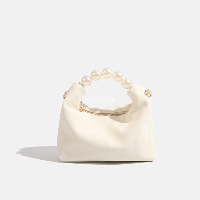 High end design sense bag, high-end sense pearl handbag women's new mini chain single shoulder crossbody small bag mini dumpling bag