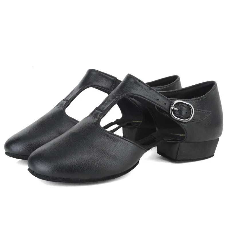 genuine leather jazz womens shoes with T-band ballet lyrical dance shoes teacher dance sandals excercise shoes 240614