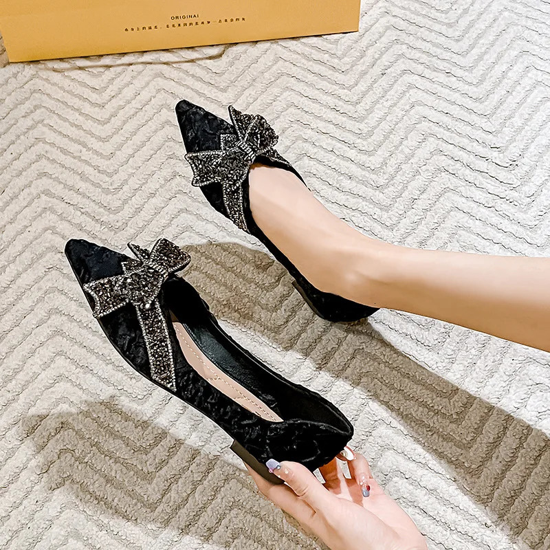 Pointed shallow mouth small perfume for women in summer exquisite chic atmosphere compact womens shoes 240614