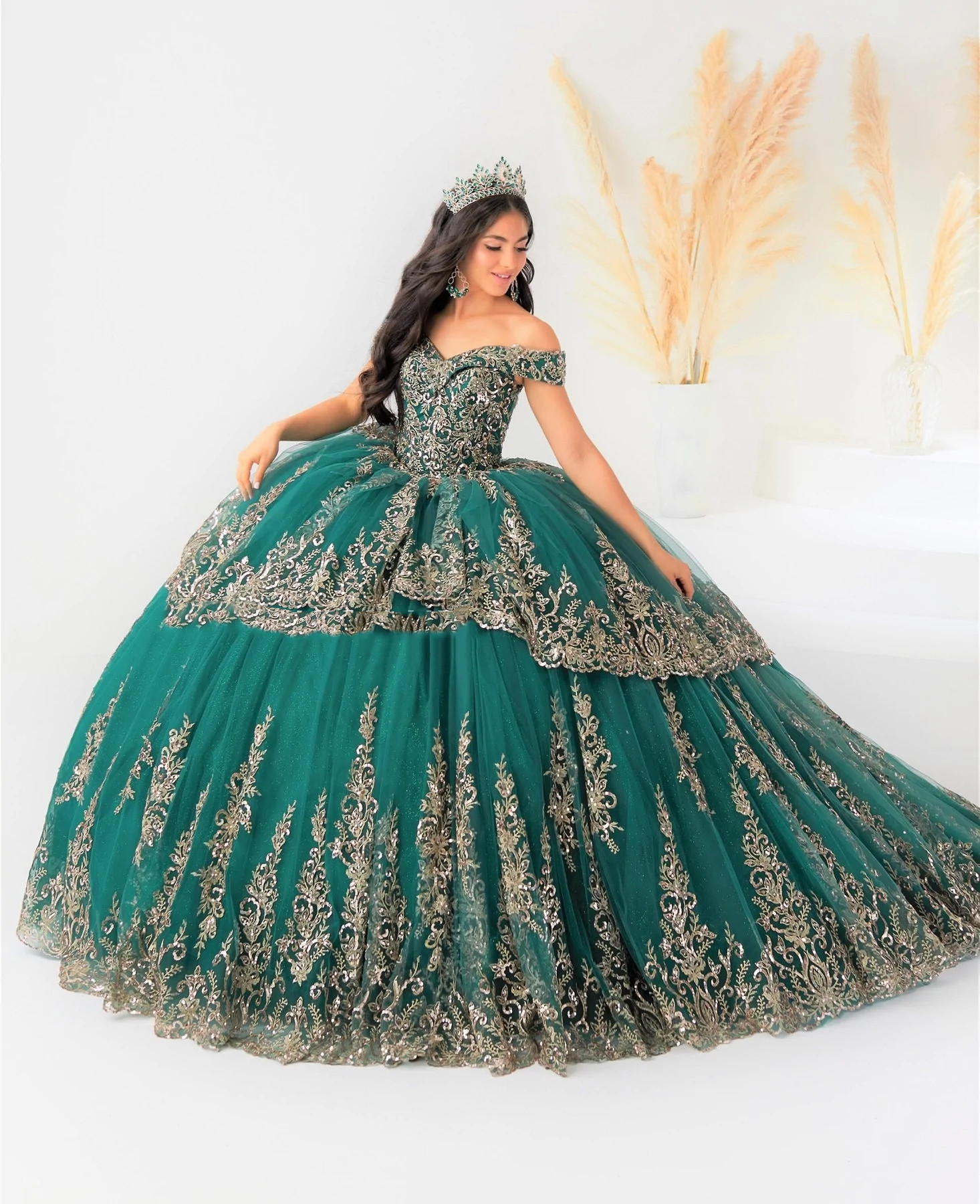 Blue Mexican Quinceanera Dresses Ball Gown Off The Shoulder Tulle Appliques Puffy Charro Sweet 16 Dresses 15 Anos