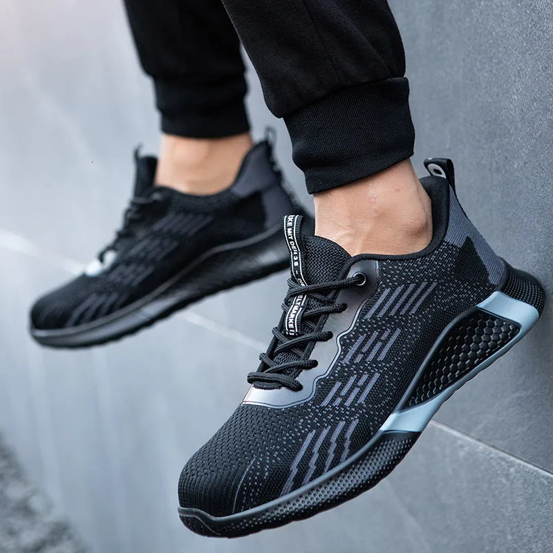 Lightweight Indestructible Men Safety Boots Work Sneakers Women Insole Protective Steel Toe Shoes