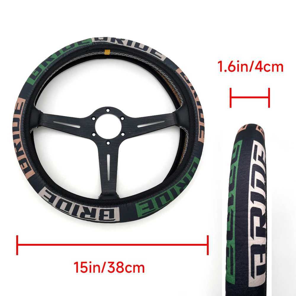 Steering Wheel Covers JDM Initial D Car Steering Wheel Cover Anti Slip Foldable Racing Style Decoration For HKS NOS Lexus Mazda Nissan Auto Accessory 