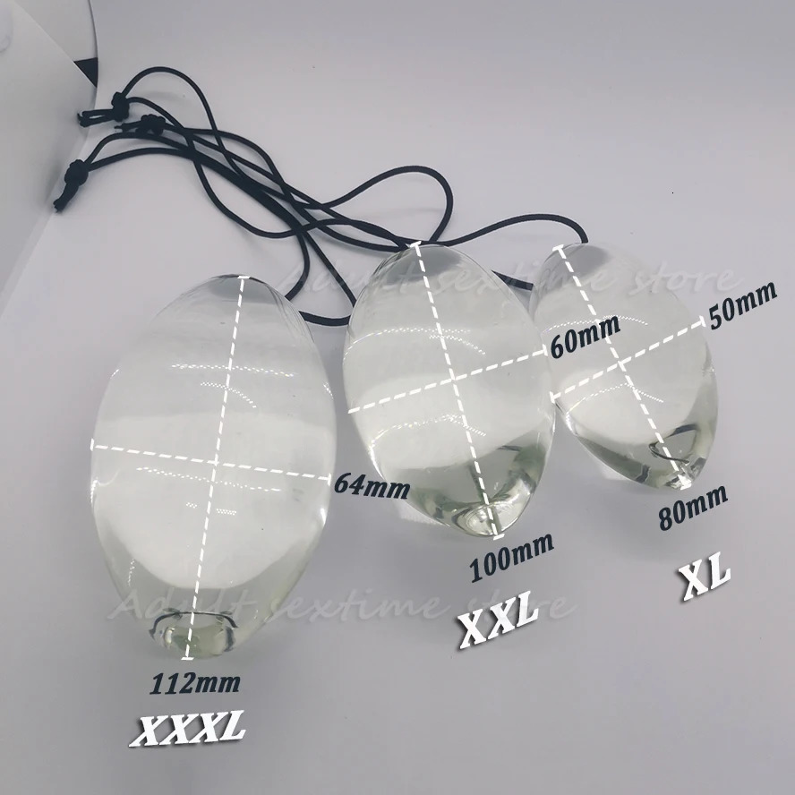 6-size large glass anal ball anal ball anal butt plug expander for men female masseur vaginal ball egg anal ball massage machine 240531