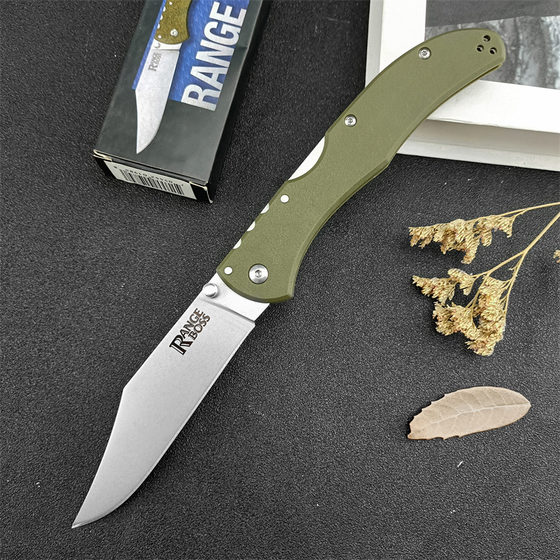 Newest 20KR7 Range Foding Knife 4 Stonewashed Cip Point Bade OD Green GFN Handes Outdoor Tacticas Sef Defense Hunting Camping Knive 535 15535 615 3300