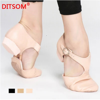 Natural leather elastic jazz ballet dance shoes female teacher dance sandals soft yoga gym sports shoes 240614