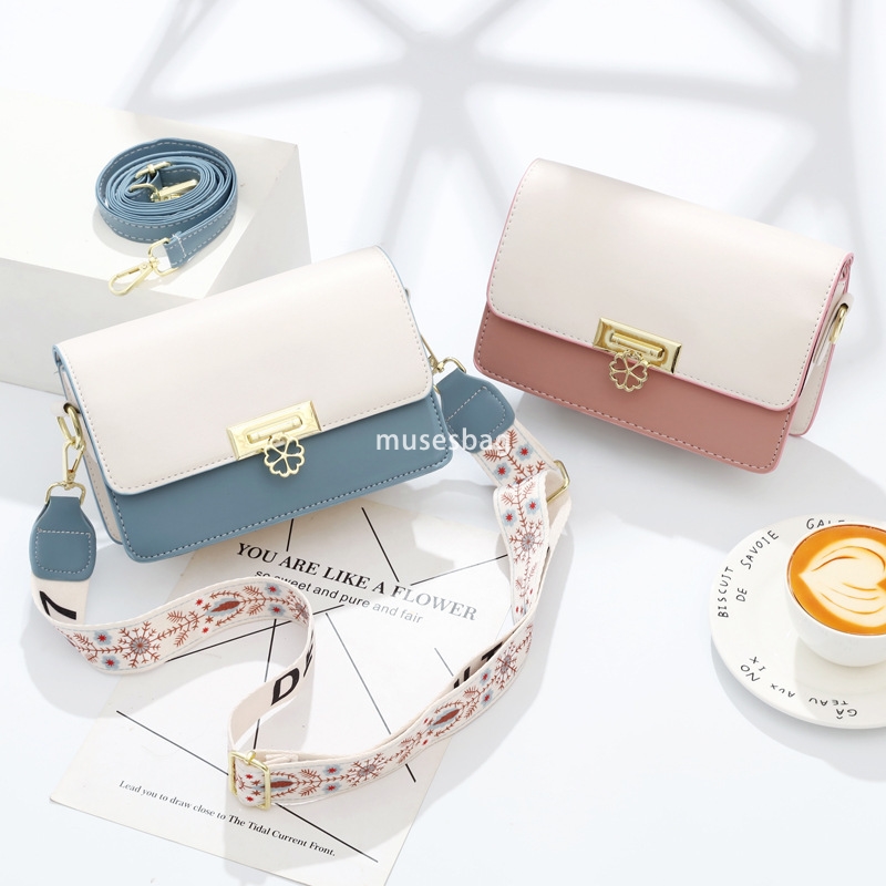 High quality women's designer high-end trendy small bag fresh and retro fashionable contrasting colors practical and multifunctional small square