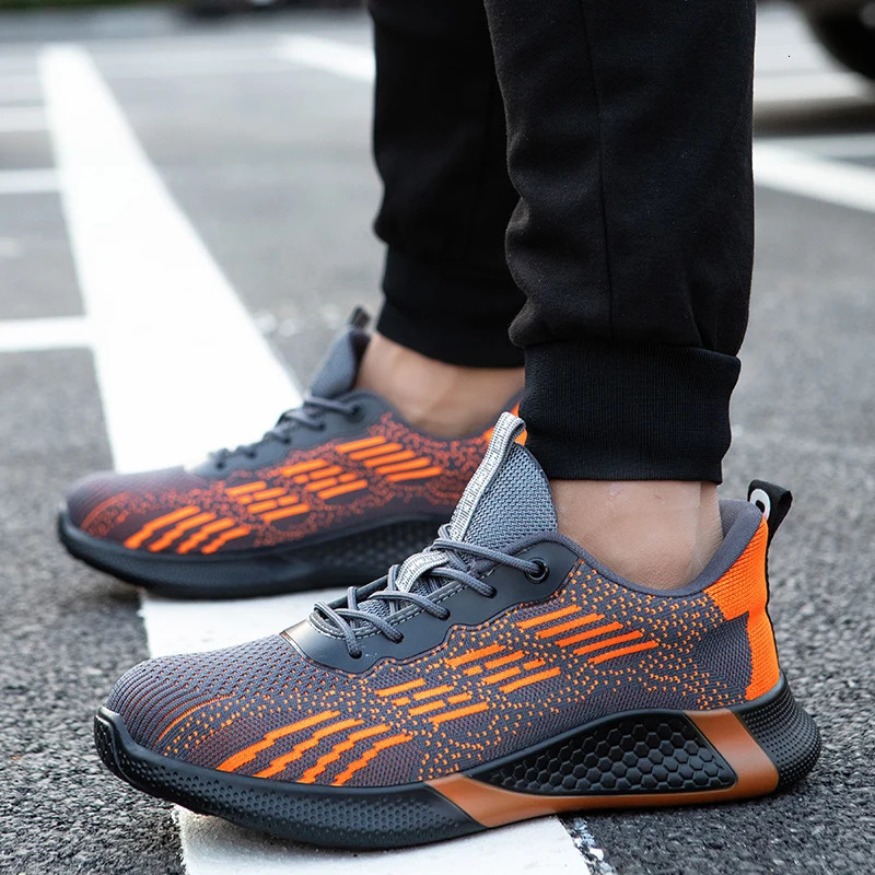 Lightweight Indestructible Men Safety Boots Work Sneakers Women Insole Protective Steel Toe Shoes