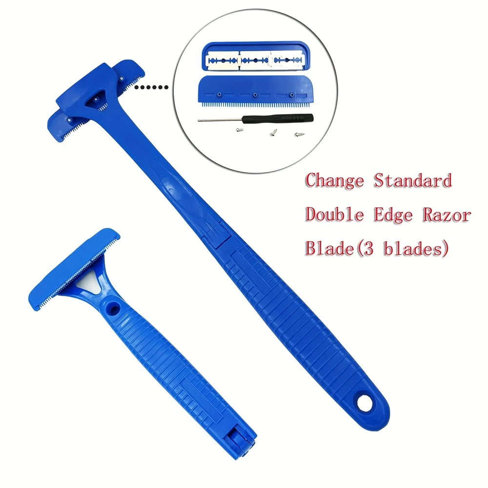 New Men Back Hair Remover DIY Body Shaver Razor for Back Body Hair Trimmer Extra Long Handle Wet Dry Shave Remover 5Blades