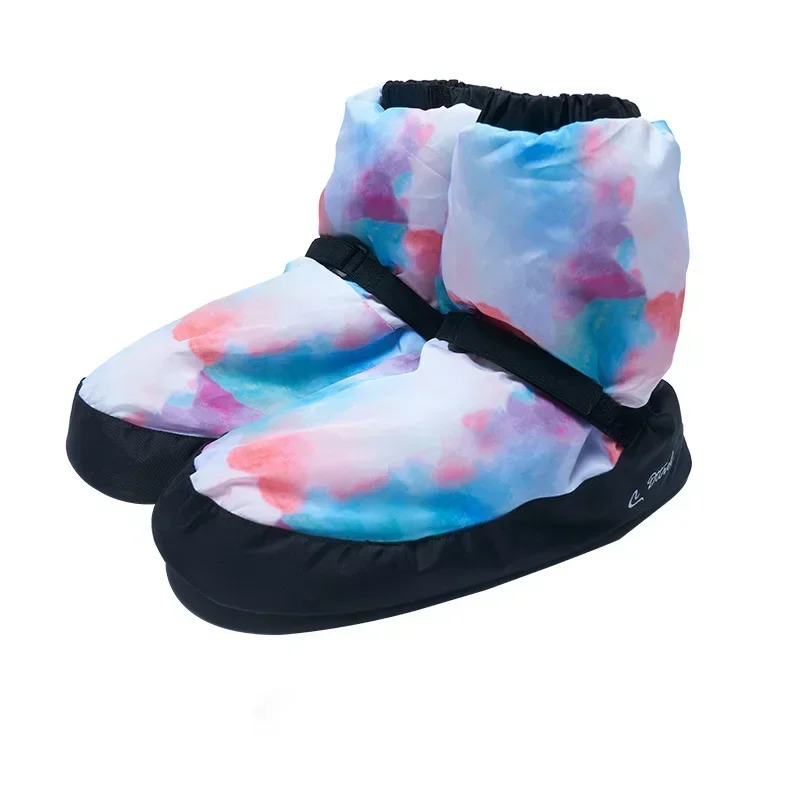 2024 Elasta Bootie Ballet Warm up Womens Ballet Pointe Dance Shoes Womens Down Boots Womens Colorful Purple Blak 240614