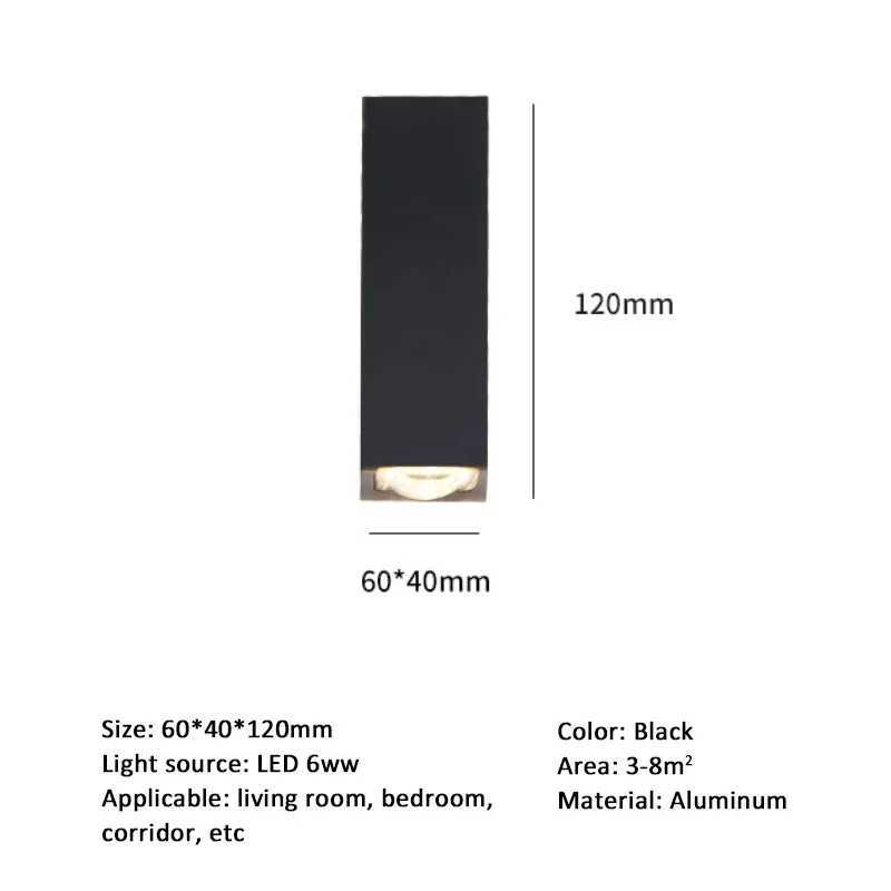 Outdoor Wall Lamps Lens Beam Porch Light Waterproof Upper Lower Lighting Double Headed Spotlight Corridor Staircase External Wall Lighting LED Lamp