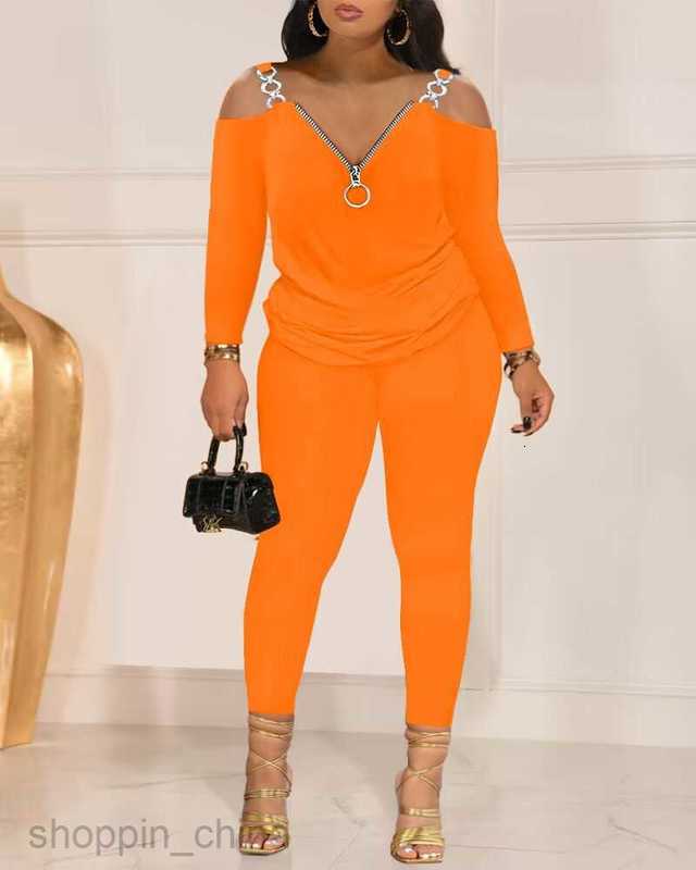 Women's Tracksuits Women's Autumn/Winter New Two Piece Zipper Printed Pants Set for Women Sets