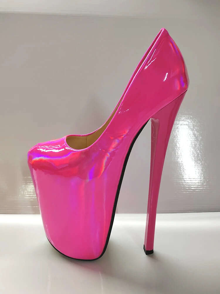 22Cm Sexy Ultra High Heels Women's 2024 Spring Autumn Pumps Leather Platforms Shoes Gold Red Pink Evening Party Stilettos Woman