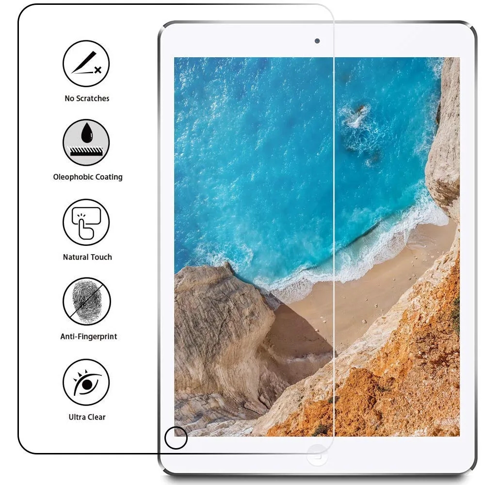 Screen Protector Film For ipad Air 4 2 3 5 6 7 8 9 Pro 11 Mini 4 5 6 New 10.2 10.9 12.9inch Tempered Glass Anti-Scratch 0.3MM with Paper Retail Packag