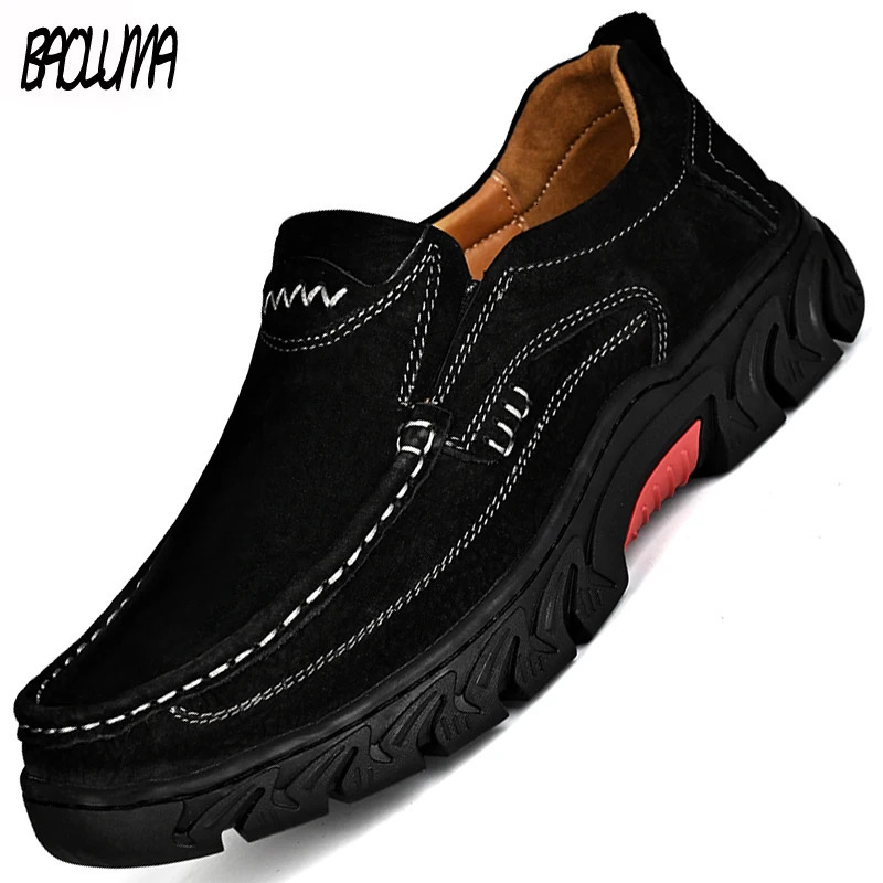 Genuine leather mens shoes breathable mens shoes casual shoes comfortable mens shoes fashionable soft outdoor 240612