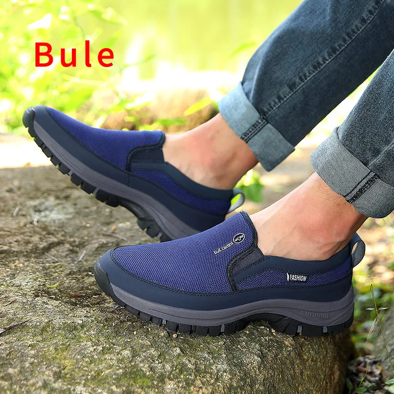Mens casual shoes anti slip and wear-resistant rubber soles socks shoes family walking travel outdoor sports shoes 240612