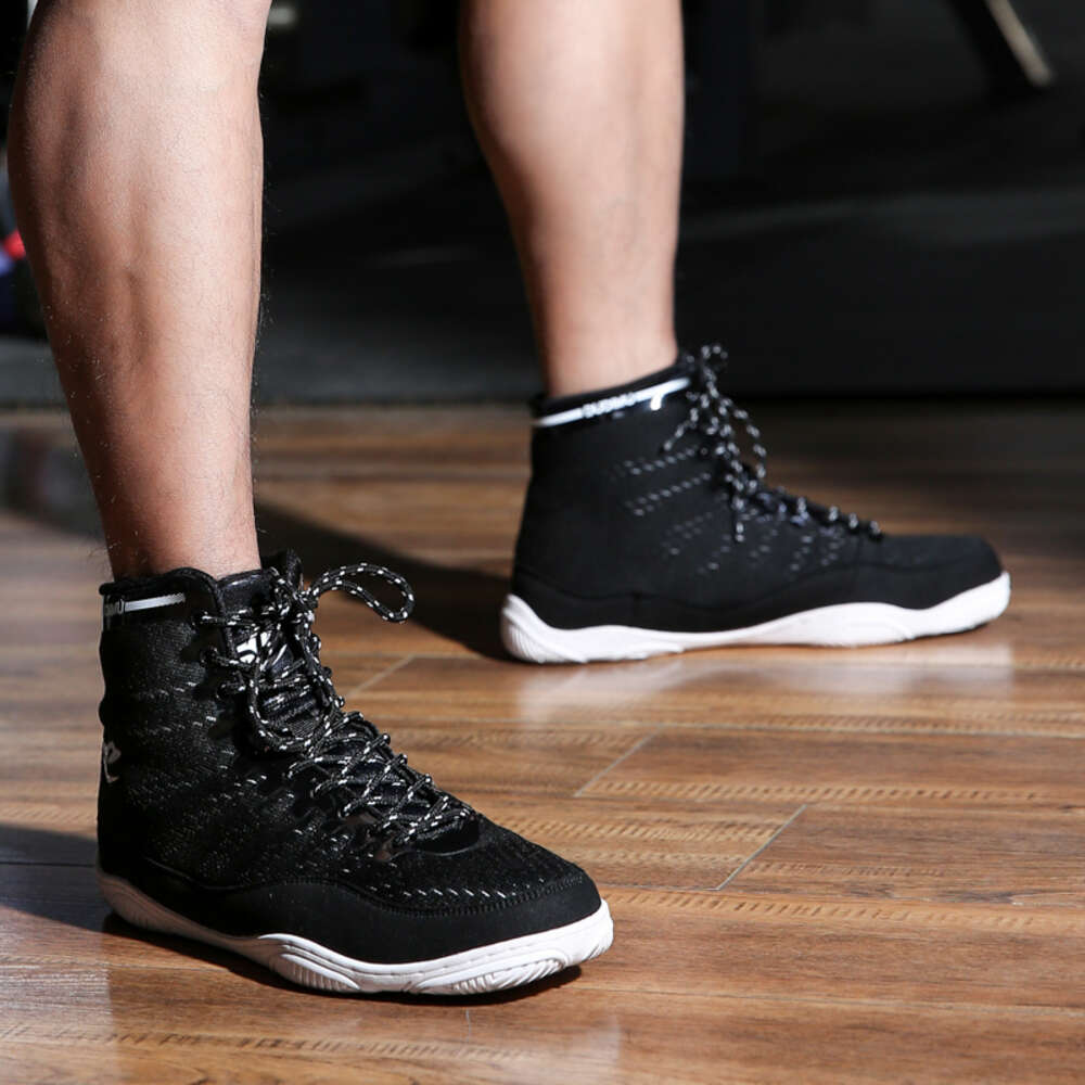 Custom Wholesale Price Professional Training Breathable Mesh Boxing Wrestling Shoes