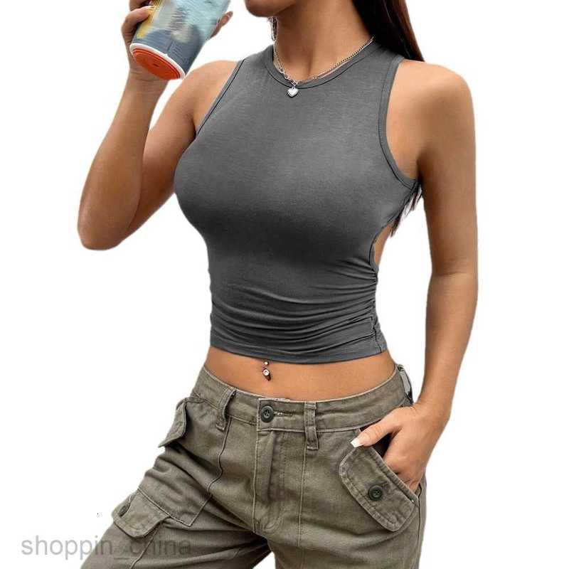 Women's T Shirt Sexy Women's Spring/Summer Solid Color Tight Short sleeveless Tank Top tees tops