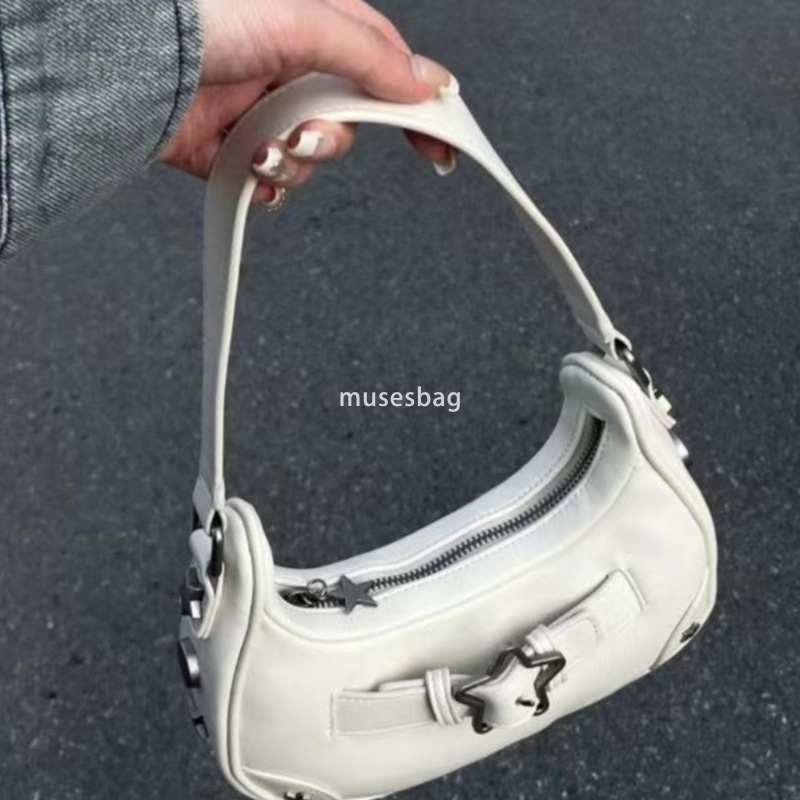 High quality five pointed star decorative handbag women's small bag mobile phone bag new high-end feeling autumn retro denim star girl shoulder b