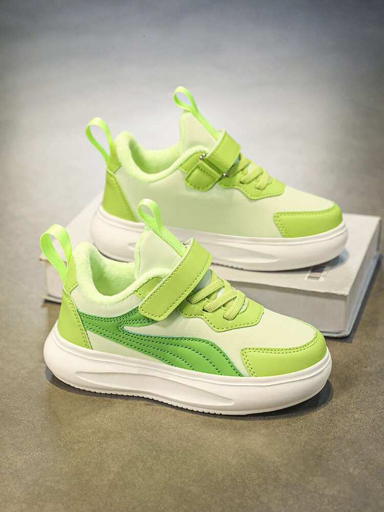 High Quality Fashionable Winter Warm Sneakers Anti-slip Kids Little White Shoes for Boys and Girls