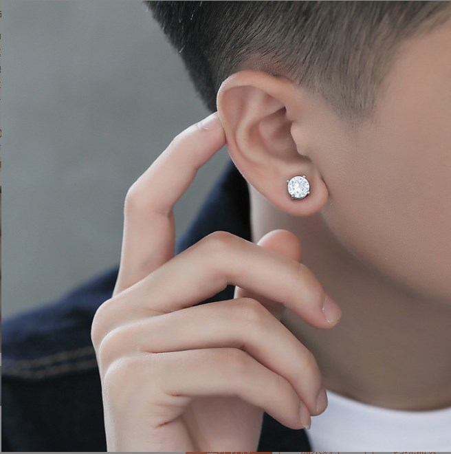 Stud Fashion No Piercing High Quality Zircon Magnetic Earing For Women Men Kids Hole Crystal Ear Studs Jewelry Magnet Earring