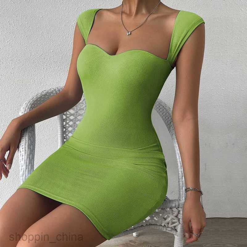 Basic Casual Women Dresses Spring/Summer New Women's Sexy Short Skirt Sleeveless Knitted Wrapped Hip Strap Dress