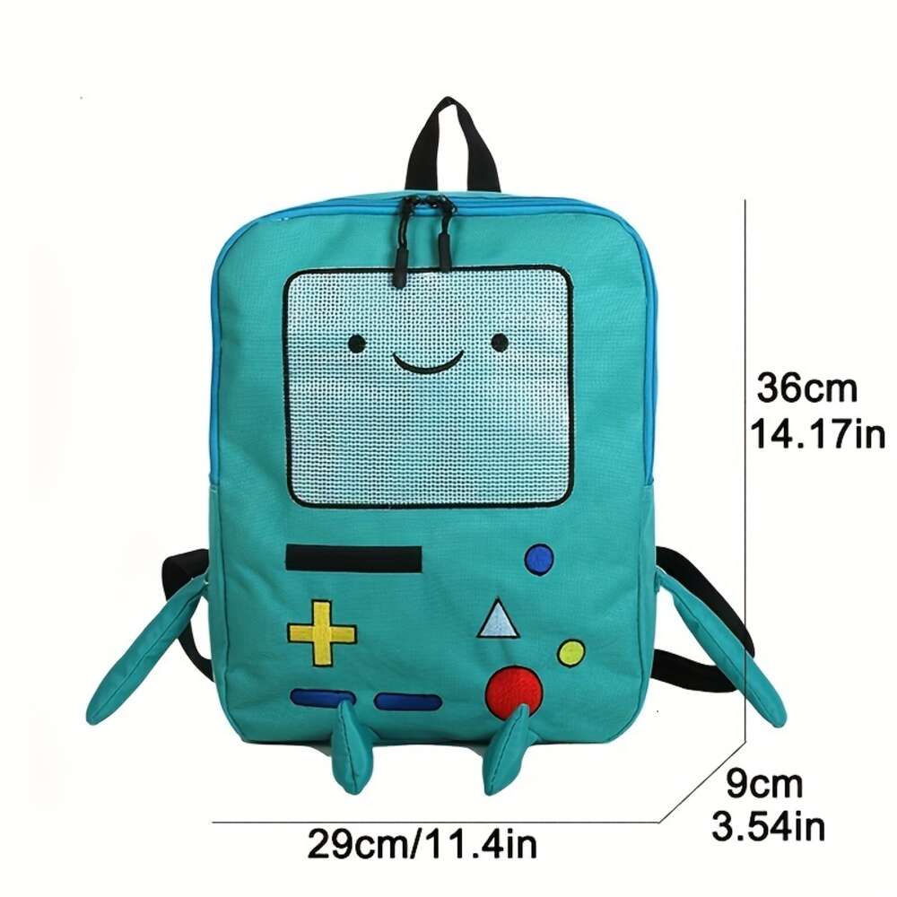 robot creative design backpacks firls funny games console pattern for women cute cartoon canvas backpack travel bag H6.14#28 ddmythur