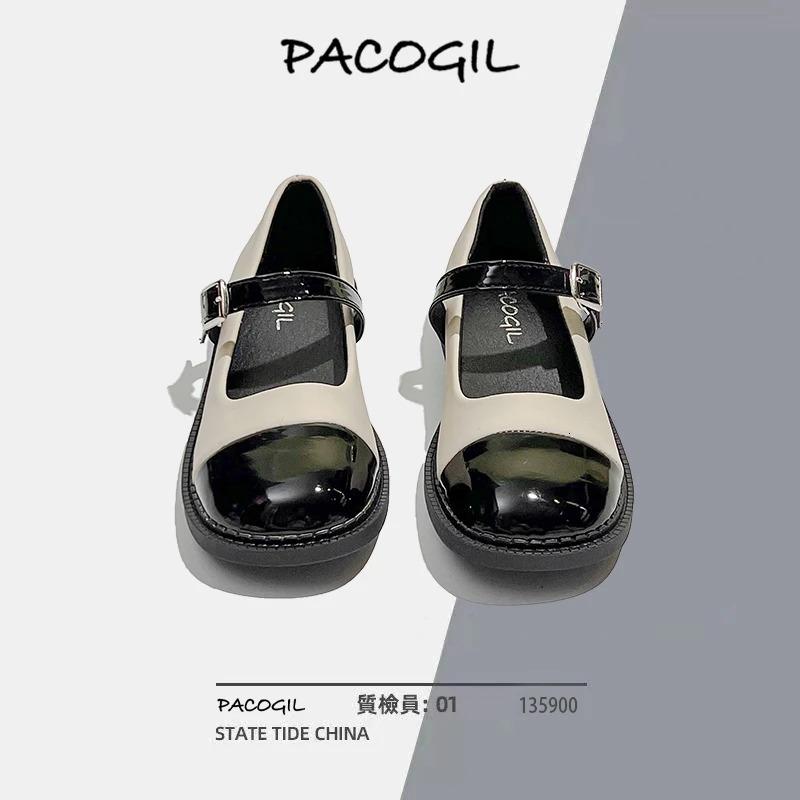 Womens shoes in 2024 spring summer clothes black and white small perfume light wind small mouth small flat 240614